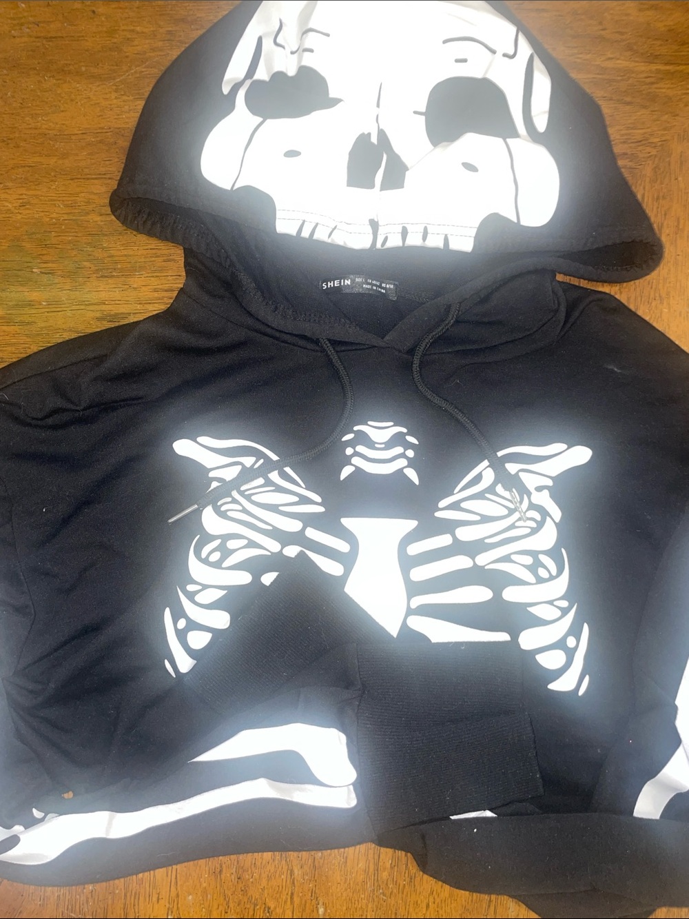 Halloween hoodie crop top with hood